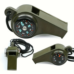 2pcs 4pcs 3 in 1 Emergency Survival Whistle Compass Thermometer