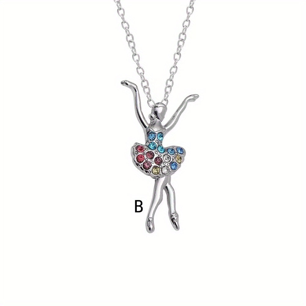Dancing Girl Princess Pendant Necklace for Girls