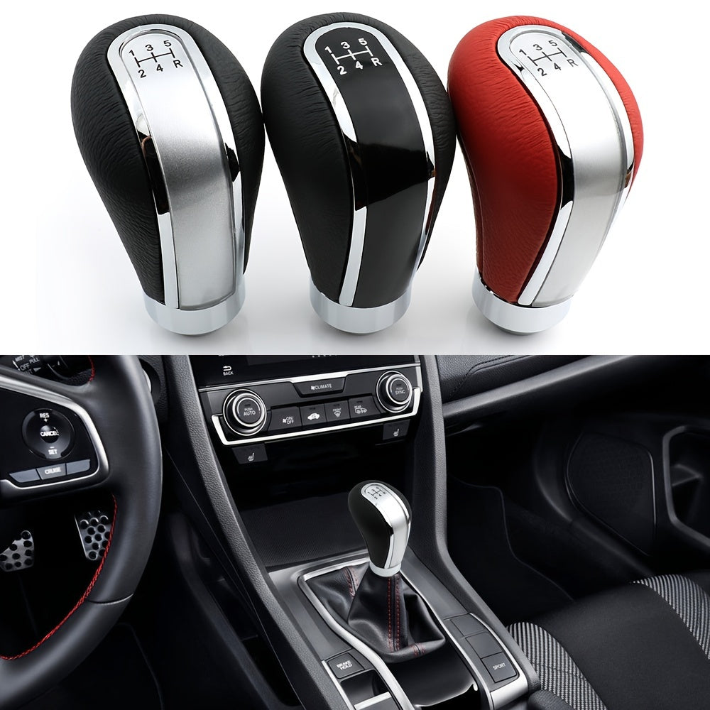 5 Speed Leather Shifter Knob for Manual Cars Trucks SUVs