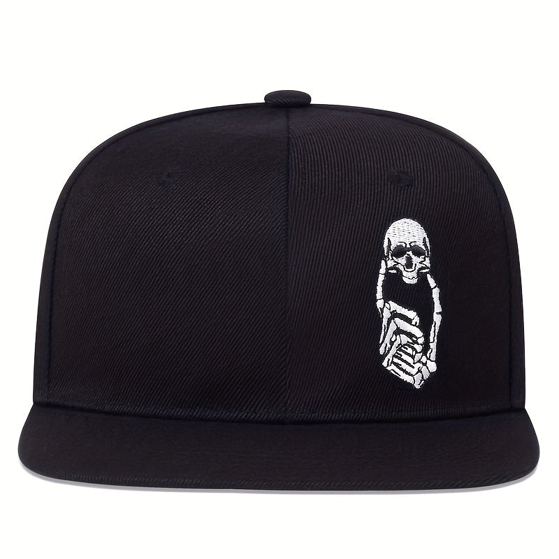 Skull Finger Embroidery Baseball Cap Hip Hop Dad Hat