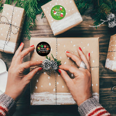 500pcs Christmas Stickers Merry Christmas Happy Faces Xmas Kids Stickers