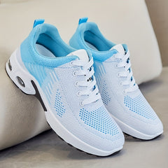 Women's Air Cushion Sports Shoes Casual Knitted Shock Absorption Running Shoes