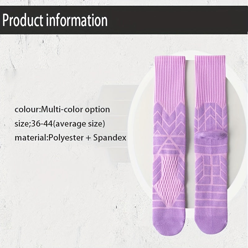 Men's Mid Crew Sport Socks Non Slip Shock Absorption Breathable Athletic Socks