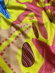 Graphic Print Tube Dress & Cardigan Set