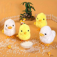 Interactive Jumping Chicken Duck Toy Plush Small Animal Play Birthday Gift