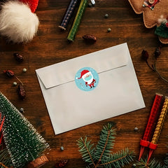 500pcs Santa Claus Sticker Gift Decoration Xmas Box Seal Sticker