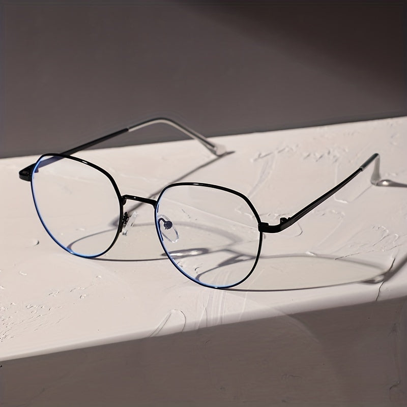 1pair Round Edge Face Repair Glasses