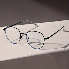 1pair Round Edge Face Repair Glasses