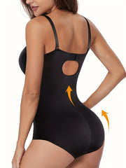Women's Tummy Control Bodysuit Shapewear Top with Bra