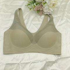 Striped Wireless Bra Comfy & Breathable Skin friendly Bra Women's Lingerie