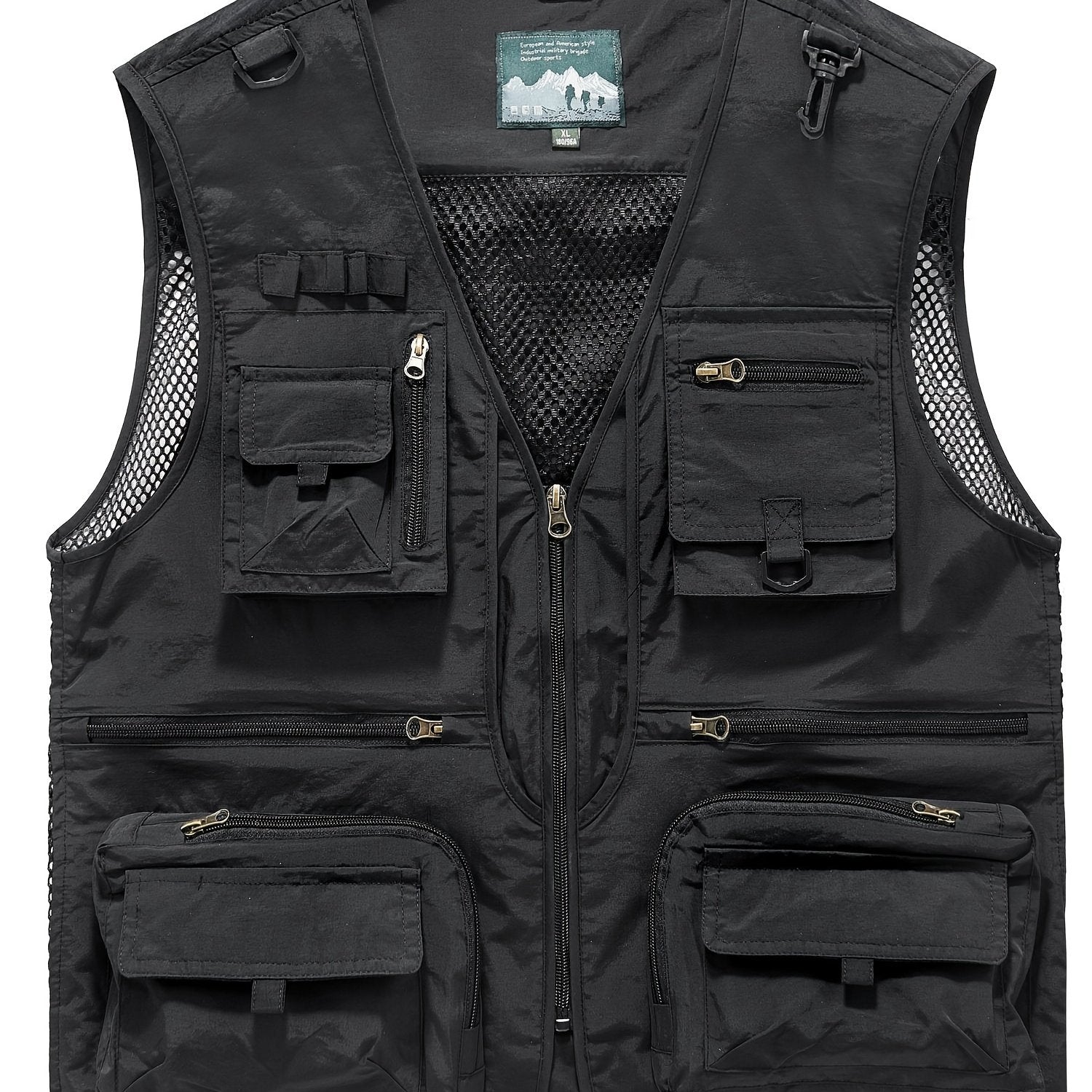 Men's Zipper Cargo Vest For Spring Summer Outwear