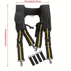 Men's Work Suspenders Tool Belt Suspenders With Large Phone Holder