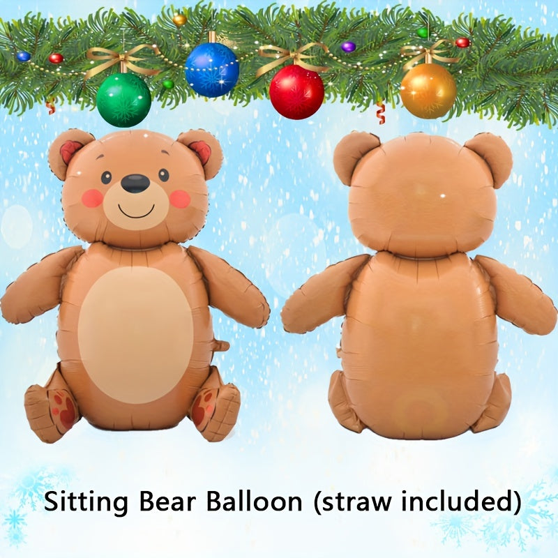 1pc Huge Sitting Bear Balloon Aluminum Film Sitting Balloon