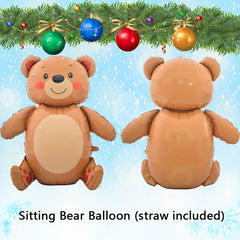 1pc Huge Sitting Bear Balloon Aluminum Film Sitting Balloon