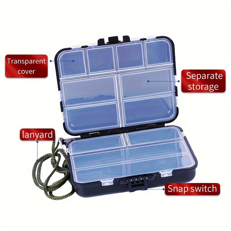Waterproof Fishing Tackle Storage Box 9 Compartments Durable Outdoor Tool Box