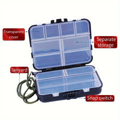 Waterproof Fishing Tackle Storage Box 9 Compartments Durable Outdoor Tool Box
