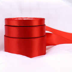25 Yards Red Satin Ribbon For Bouquets Flowers Wedding Festivals Gift