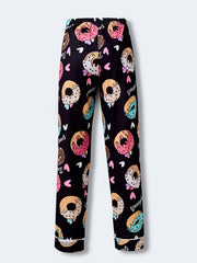 Girl's Donut Graphic High Waist Sweatpants Casual Jogger Pants