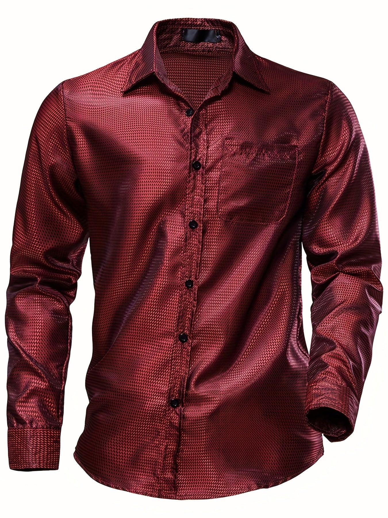 Men's Sexy Style Casual Shirt Turn Down Collar Long Sleeves Clubwear