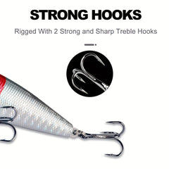 6pcs 7g Popper Lure Topwater Hard Bait Fishing Tackle
