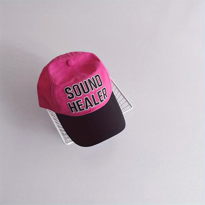 Kids' Letter Embroidery Peaked Hat, Quick Drying