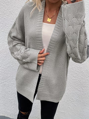 Women's Plus Size Open Front Knitted Cardigan