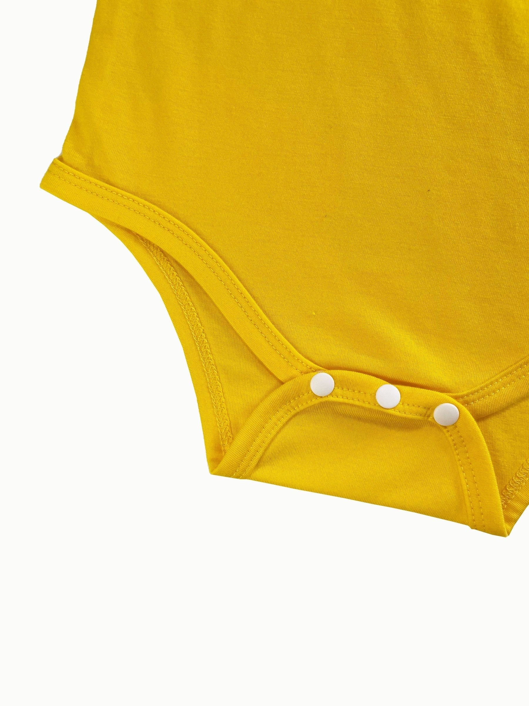 Chick Pattern Short Sleeve Onesie for Baby Boys & Girls