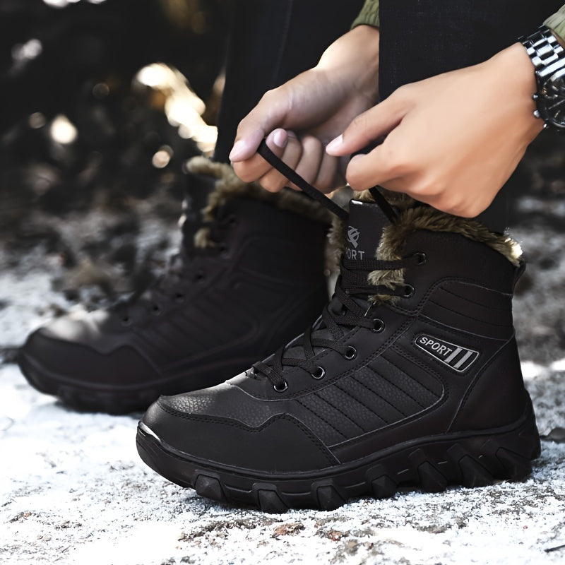 Men's Winter Waterproof Snow Boots for Hiking Climbing