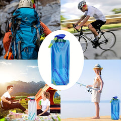 700ML Sports Folding Water Bag Portable Plastic Bottle