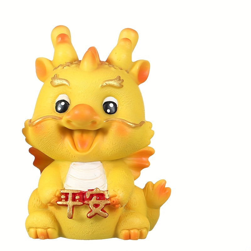 Dragon Year Fortune Shaking Head Doll Car Ornament Toy