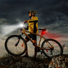 Bike Lights Set Front Rear LED Lamps IPX6 Rechargeable Back Light