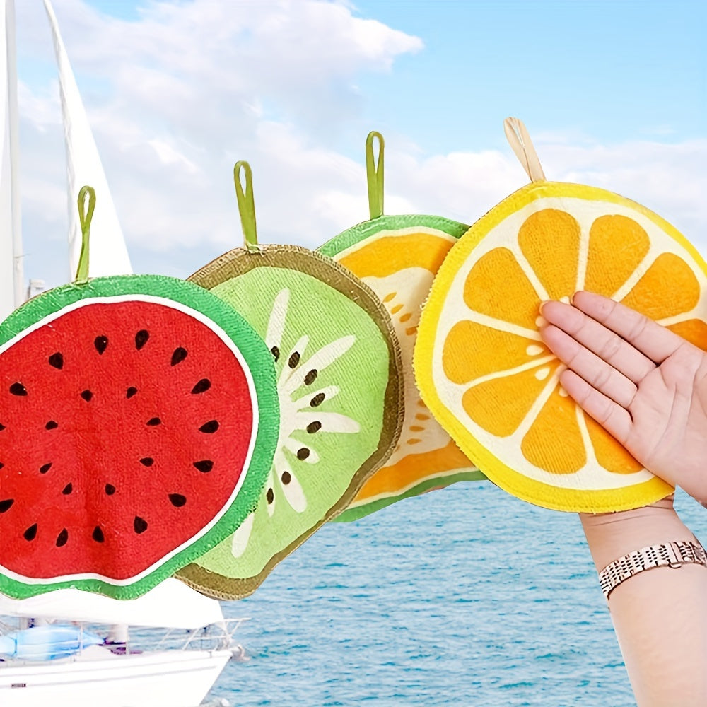 Fruits Pattern Soft Hanging Towel for Bathroom and Kitchen