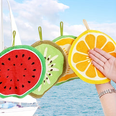 Fruits Pattern Soft Hanging Towel for Bathroom and Kitchen