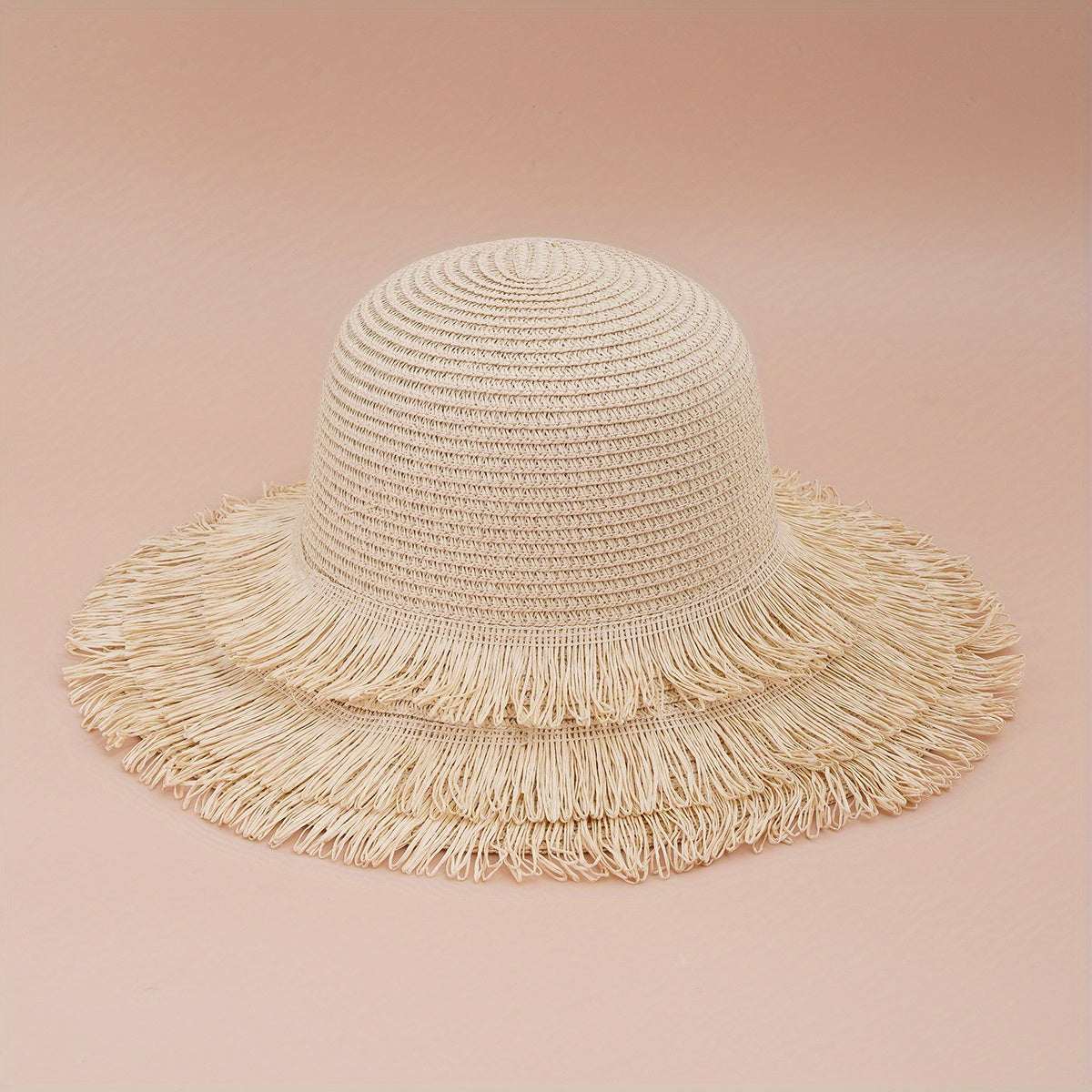 Straw Sun Hat with Tassel French Style