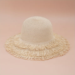 Straw Sun Hat with Tassel French Style