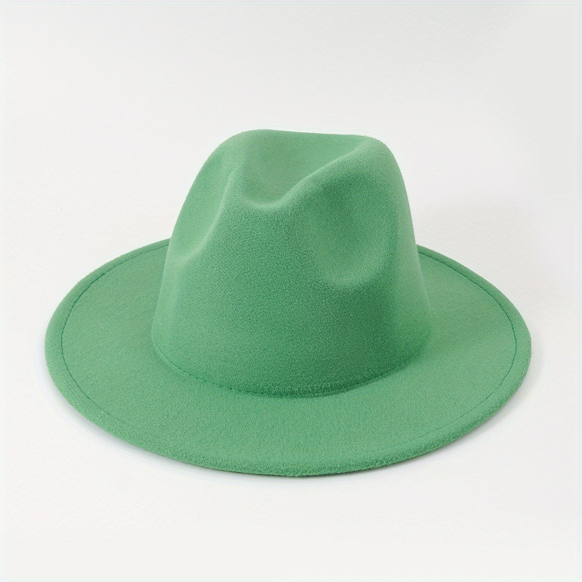 Candy Fedora Cap Cowboy Wide Brim Couple Jazz Hat Stylish Unisex Felt Hat
