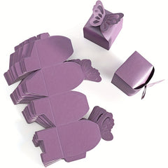 30pcs Purple Butterfly Favor Boxes Girl Baby Shower Butterfly Candy Box