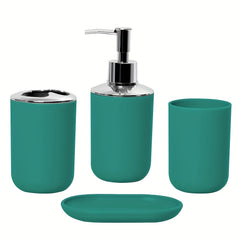 4pcs Soap Dispenser & Holder & 2 Cups Bathroom Accessories Set