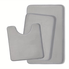 3pcs Memory Foam Bath Mats - Soft & Absorbent Non-Slip Foot Mat