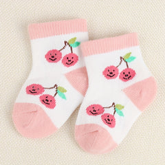 Fruit Jacquard Baby Socks Orange Tomato Cherry Pattern Sweet Socks
