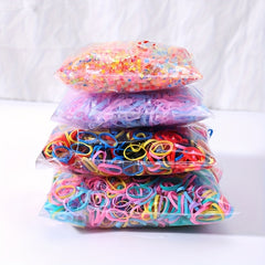 1000pcs Girls Mini Hair Ties Set Colorful Elastic Hairbands