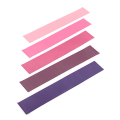 5pcs Gradient Pink TPE Resistance Band for Muscle Training