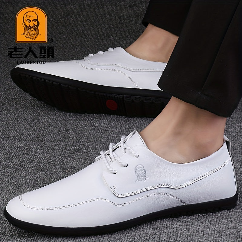 LAORENTOU Men's Leather Loafer Shoes Soft Sole Dress Shoes