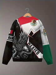 Eagle & Snake Print Men's Sweatshirt for Autumn Winter