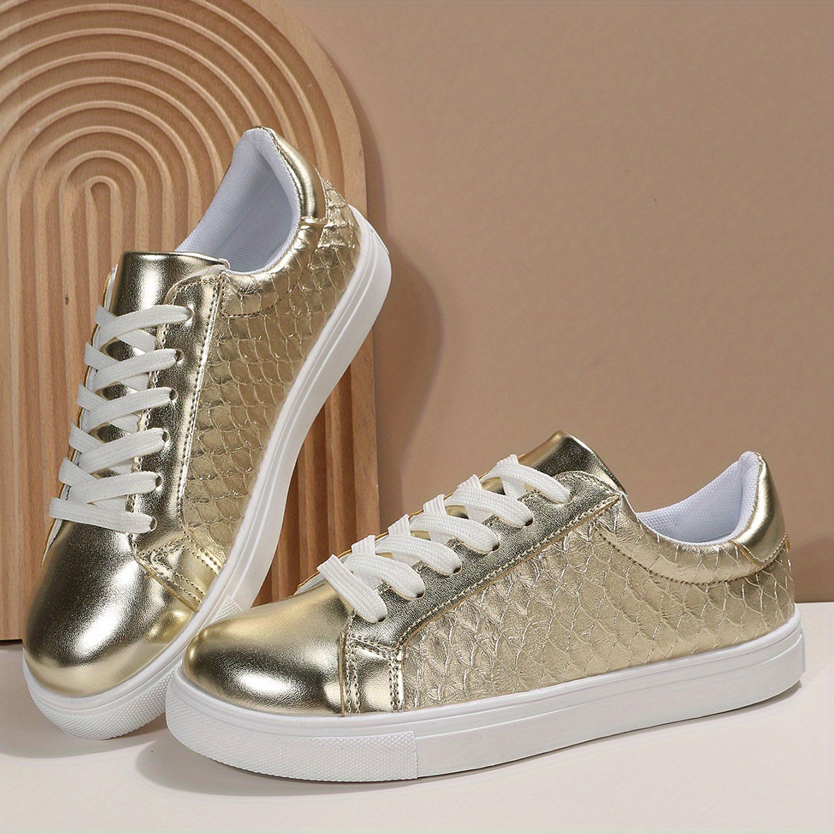 Flat Lace-Up Low Top Sneakers for Women