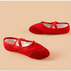 Girl's Canvas Ballet Shoes Non Slip Adjustable Dance Shoes