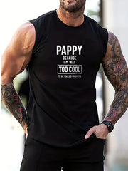 Men's Letter Print Casual Tank Top Loose Fit Vest
