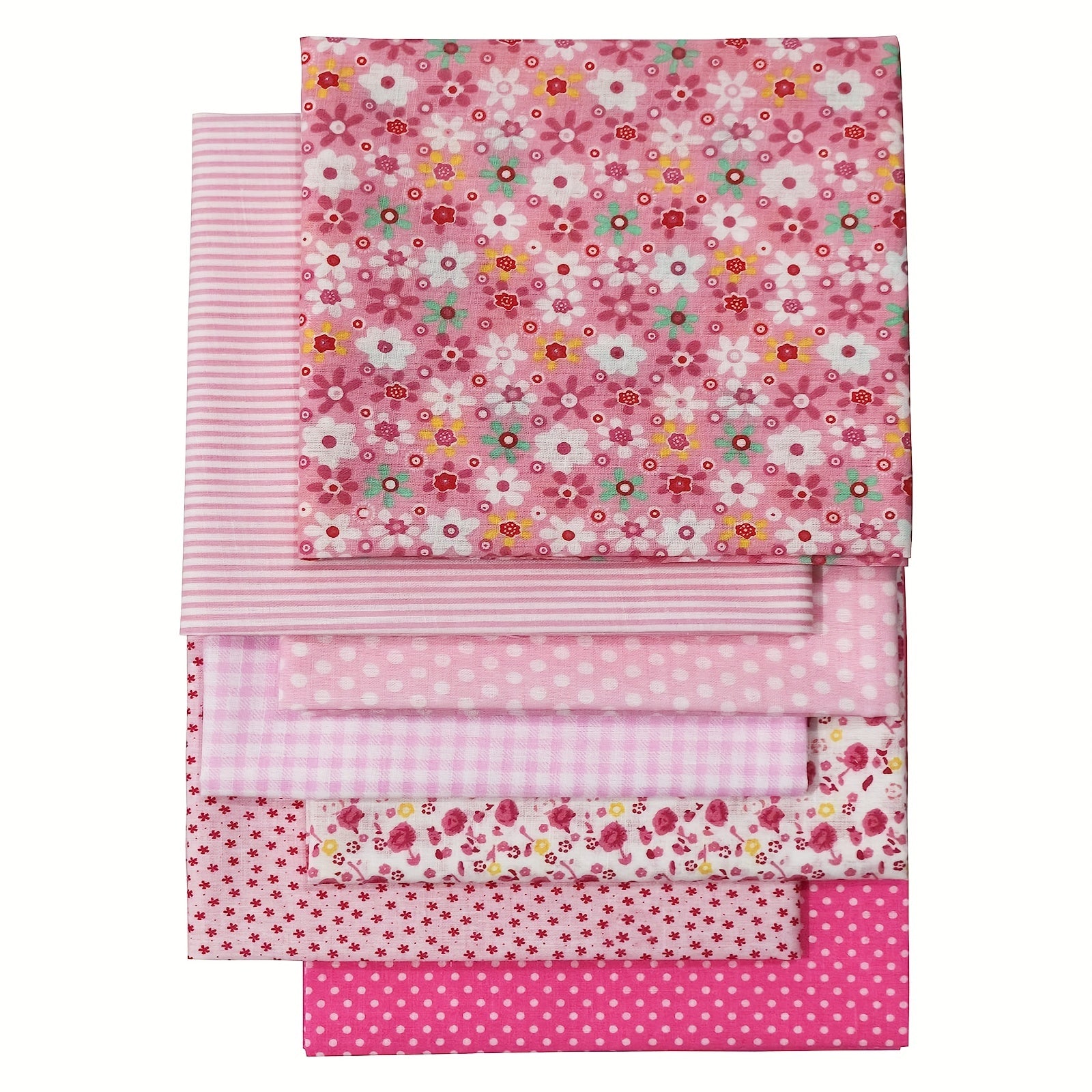 7pcs 24 89 24 Pink Quilting Cotton Fabric Squares Printed Craft Fabric