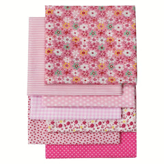 7pcs 24 89 24 Pink Quilting Cotton Fabric Squares Printed Craft Fabric