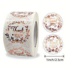 500 Thank You Business Sealing Labels, 2.54 cm Roll